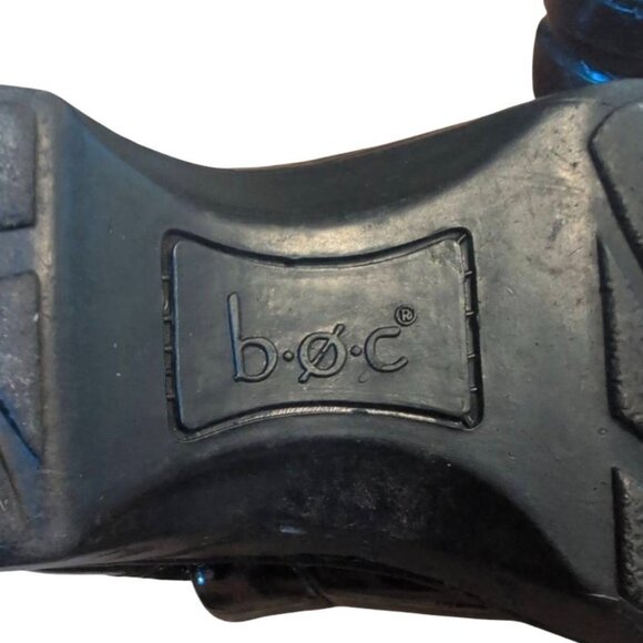 BOC Shoes Career Peggy Leopard Clogs Print Patent Leather Slip on Brown/Black - Picture 7 of 7